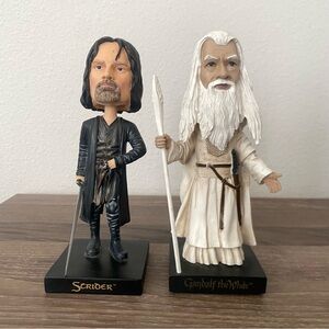 Lord of the Rings Bobblehead Lot Of 2 - Gandalf The White And Strider